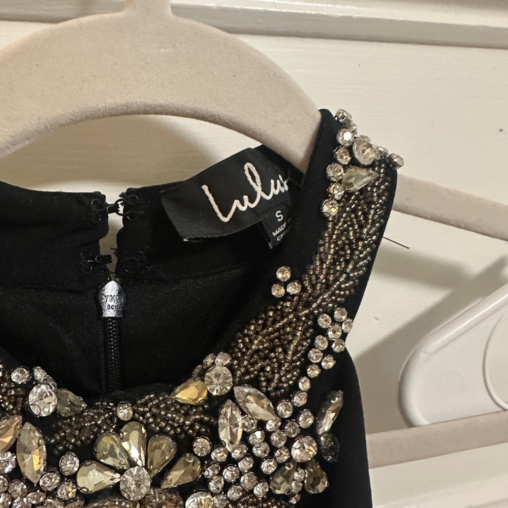 Lulus Alluring Evening Black Beaded Bodycon Dress - Picture 3 of 4
